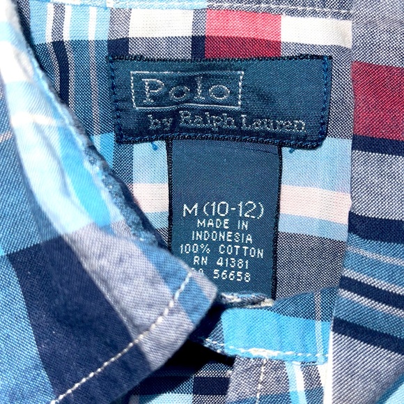 Polo Ralph Lauren Kids Button Up Shirt M 10/12 - Picture 3 of 3